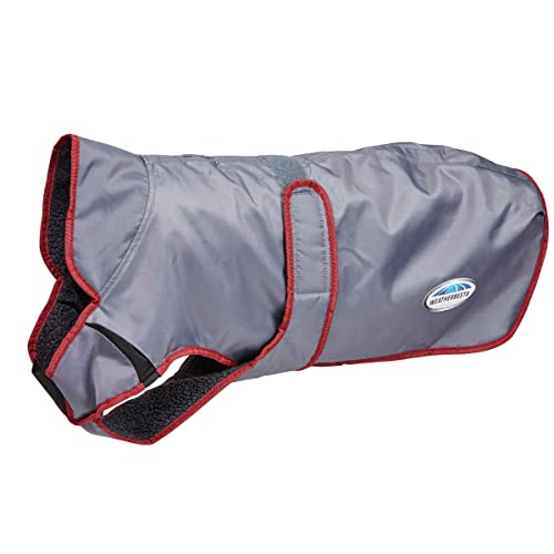 WeatherBeeta ComFiTec Windbreaker Free Deluxe Dog Coat, Dark Blue/Grey/White, 12" - color: Dark Blue/Grey/White, size: 12"