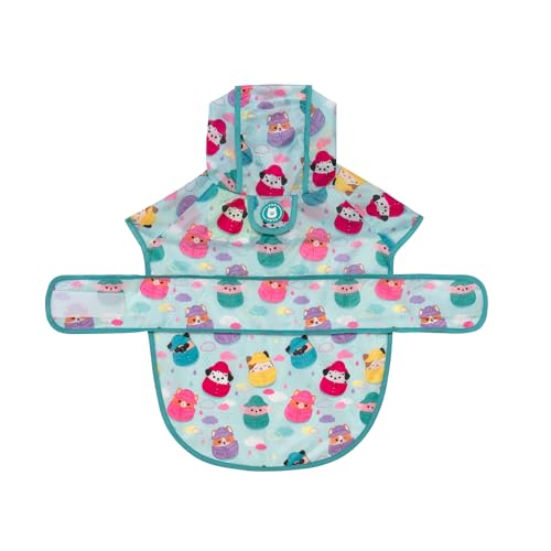 Squishmallows Original It’s Raining Squish Pet Raincoat (Medium-Sized) - Official Jazwares Pets Apparel for Dogs - size: Medium