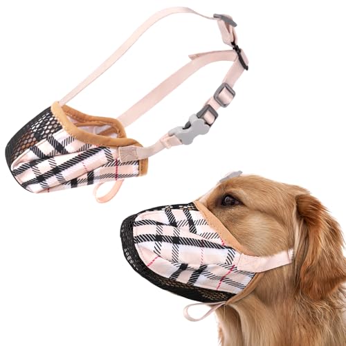 Dog Muzzle Basket Air Muzzle for Large Dogs, Anti Chewing (Yellow, L) - color: Yellow, size: L