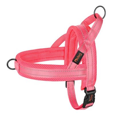 Didog No Pull Dog Harness with Breathable Mesh Padded,Reflective & Quick Fit Light Weight Dog Strap Vest Harness,Easy for Walking Training (S:Chest 18-22", Pink) - color: Pink, size: S: Chest 18-22", Fit 19-29 lbs