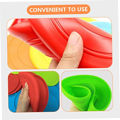 Mikikit 5Pcs Dog Chewing Discs Floating Interactive Pet for Flying Discs for Dogs Soft and Washable for Safe Fun