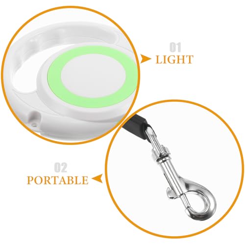 VICASKY Retractable Dog Leash Adjustable Length with Automatic Ring Design, Heavy Duty Pet Telescopic Traction Rope for Small to Large Dogs, Comfortable Walking and Running Leash in Green