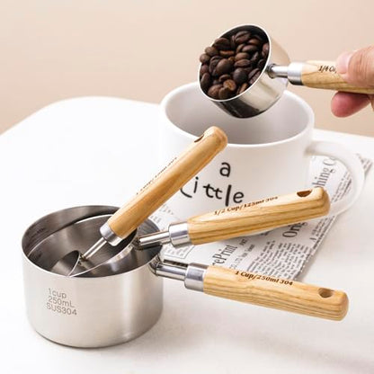 Stainless Steel Pet Food Scoop – Measuring Cup for Dogs & Cats, 304 Stainless Steel, with Precision Scale Markings (1/2Cup(125ml)) - size: 1/2Cup(125ml)