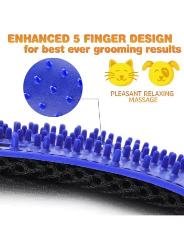 Dog Gloves Right + Left Hands for Pet Hair Removal