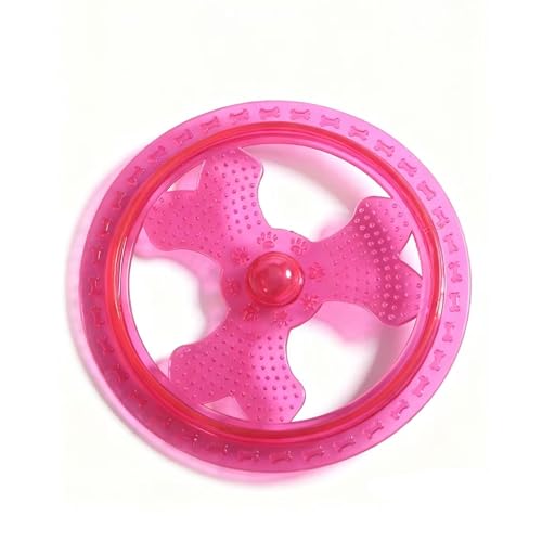 Dog Flying Disc, Outdoor Dog Toys, Dog Fetch Toy, Dog Toy for Medium Dogs and Large Dogs, Lightweight Soft Frisbee for Fetch, Tug of War, Catch, Play, 9 inch, Magenta - color: Magenta