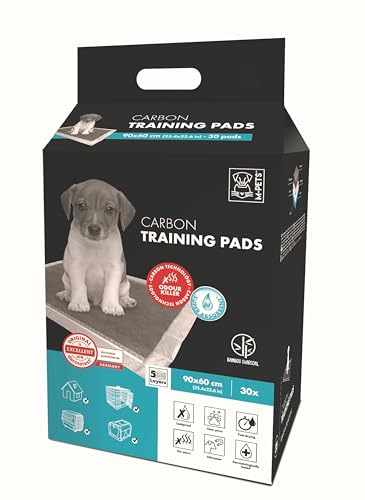 M-PETS 30 Pcs - Carbon 90 X 60 Training Pads, - size: 30 Count (Pack of 1)