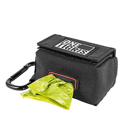 OneTigris Waste Bag Dispenser Mini Pouch Holder for Dog Cat Poop Bag & Baby Diaper Bag (Black)