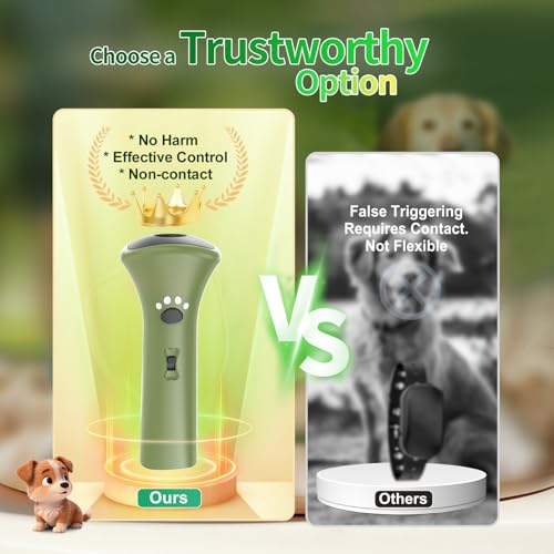 Dog Bark Deterrent Devices,Ultrasonic Anti Barking Device for Dogs, Portable Dog Training Device,Stopping Own or Neighbor's Dog Barking,Safe & Effective for Indoor & Outdoor Use(Green)