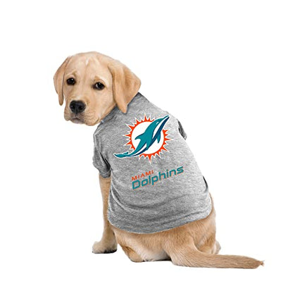 Littlearth NFL Miami Dolphins Pet T-Shirt, Team Color, X-Small - color: Miami Dolphins, size: X-Small