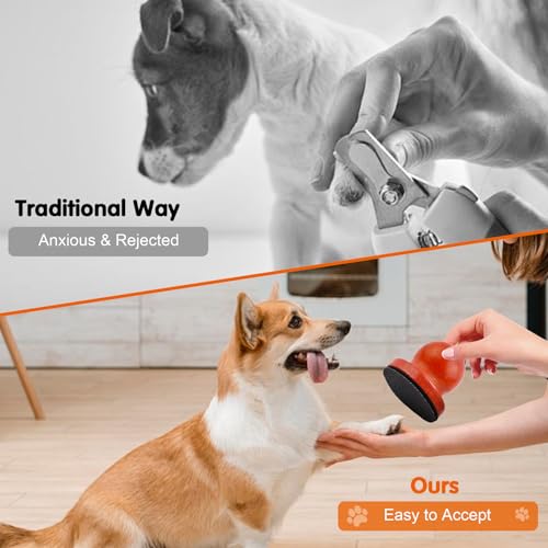 Dog Nail File Dog Scratch Board for Nails Wooden Handicraft Cat Dog Nail Scratch Pad with 4 Pcs Replaceable Sandpaper Dog Trainning Accessories Stress Free Nail Filing for Dogs(Caramel) - color: Caramel