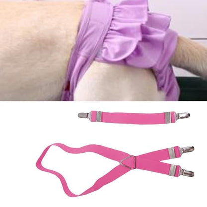 DogDiaSuspenders Female | Adjustable DiaFasteened Belt 2pcs,DiaFixing Tool, Diapers Keeper, Dog Nappy Strap, Dog Dress - color: 1M