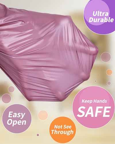 Funtin Dog Poop Bags, 60ct Unscented 13"x9" Leak Proof 1.8mil Extra Thick Strong Waste Bag Refill Rolls with Dispenser (Pruple & 60-Bags) - color: Pruple & 60-Bags