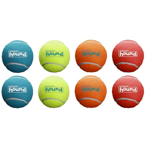Outward Hound Squeaker Ballz – Squeaky Tiny Tennis Balls for Small Dogs Under 15 lbs, Fetch & Training, X-Small (1.5"), 8-Pack - color: Multi Squeaker Balls, size: X-Small, style: 8-Pack