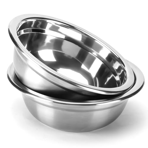COMESOON 2 Pack 7.2" Stainless Steel Dog Bowls 50oz Thickened Durable Replacement Dog Food Bowls for Food and Water, Fit for COMESOON Bowl Stand DB-B01/DB-B03 - color: Stainless steel bowl