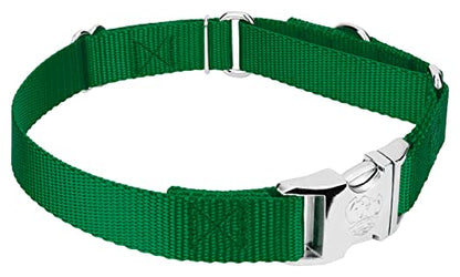 Country Brook Petz - Martingale Dog Collar - Heavy Duty Nylon Adjustable Martingale Dog Collar with Premium Buckle for Small Medium Large Breeds (5/8 Inch, Extra Small, Christmas Green) - color: Christmas Green, size: Extra Small (Pack of 1)