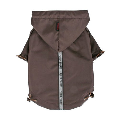 Puppia Authentic Base Jumper Raincoat, Medium, Brown - color: Brown, size: Medium