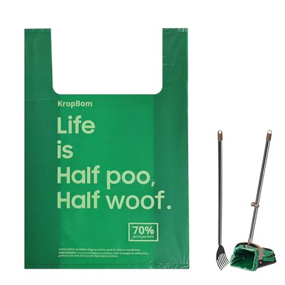 60 Count Extra Large Dog Poop Bags for A&H Swivel Bin Pooper Scooper, Pet Waste Bags with Handle for Dog Poop Cat Litter, Heavy Duty Leakproof Unscented (Only Dog Poop Bags) - style: 60 Count