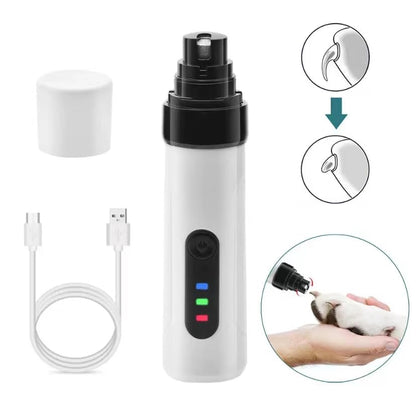 Silent Dog Nail Grinder, 2025 Upgraded Pet Nail Trimmer with 2-Speed Settings & 3 Grinding Ports, USB Rechargeable Dog Nail Clippers for Small, Medium & Large Pets