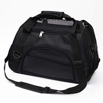 MuchL Pet Carrier Soft-Sided Carriers for Cat Carriers Dog Carrier for Small Medium Cats Dogs Puppies Pet Carrier Airline Approved Cat Dog Pet Travel Carrier (Small, Black) - color: Small-Black