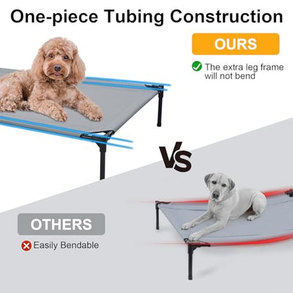 30'' Outdoor Elevated Dog Bed with Canopy, Raised Dogs Bed with Four Ice Pack, Breathable Cooling Dog Cot Beds Small Medium Size Dogs, Outdoor Pet Hammock Beds, Outside Pet Beds(X-Small) - size: X-Small(30.0"L x 24.0"W x 7.08"Th)