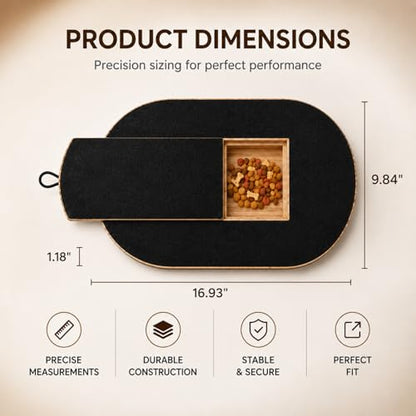 Dog Nail Scratch Board with Treat Drawer,Oval Solid Wood Dog Scratch Pad, Stress-Free Nail File Board Alternative to Clippers & Grinders for Small Medium Large Dogs - size: Oval-No Repl Sandpaper