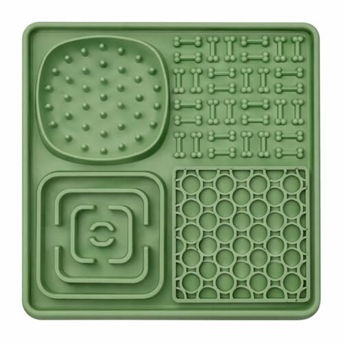 Hearth & Paw Silicone Lick Mat for Dogs, Sage Green | Slow Feeder & Enrichment Mat, Food-Grade 100% BPA-Free Silicone, Mental Stimulation, Better Digestions, Anxiety Relief - color: Sage Green