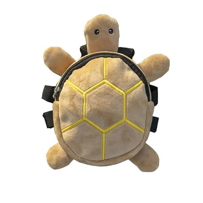 Dog Backpack Harness with Leash, Adjustable Dog Harness Backpack for Small Dogs, Cute Turtles Shape Bag Pet Carrier Backpacks for Hiking Training and Daily Walking - color: Pale yellow