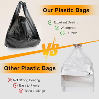 100 Count Dog Poop Bags Compatible with Arm & Hammer Pooper Scoopers, Thickened Pet Waste Bags with Easy-Tie Handles, Leak-Proof for Swivel Bin & Rake（Only Bags）