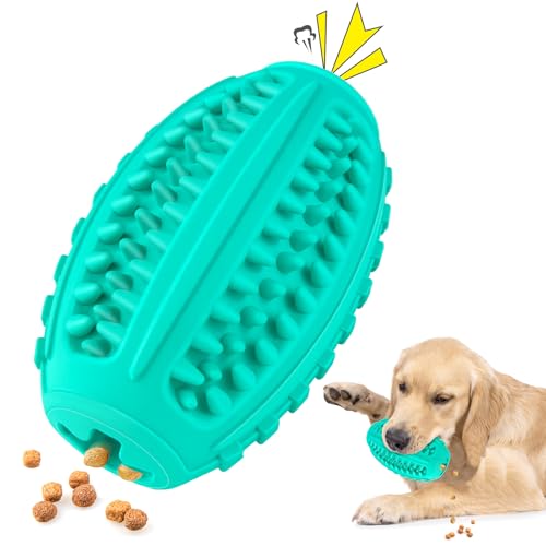 Squeaky Dog Balls for Aggressive Chewers, Indestructible Squeaky Toys for Large Dogs, Treat Dispensing Toys Interactive, Treat Toy Ball, Super Chewer Toy Large Breed