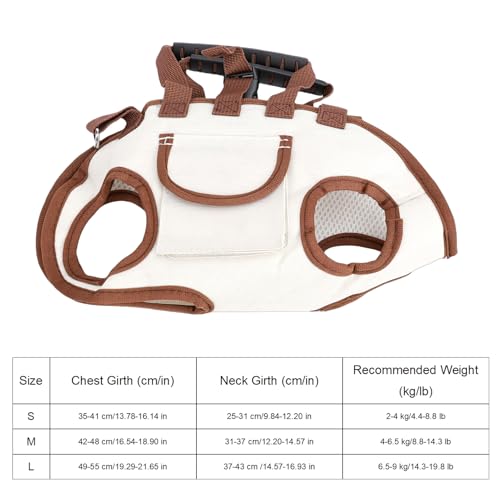 Generic Dog Carrier Backpack with Leash, 3 in 1 Breathable Pet Handfree Sling Carrier, Small Puppy Bag for Travel Hiking Outdoor (Size S)