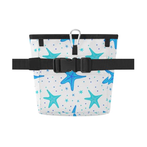Starfish Water-Resistant Dog Treat Pouch, 3 Ways to Wear Treat Bag with Magnetic Closure & Reflective Strip, Hands-Free for Pet Training, Walking