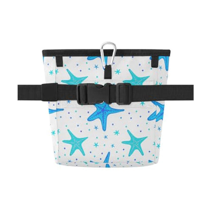Starfish Water-Resistant Dog Treat Pouch, 3 Ways to Wear Treat Bag with Magnetic Closure & Reflective Strip, Hands-Free for Pet Training, Walking