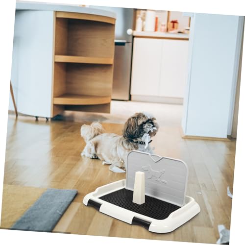 Plastic Puppy Toilet Tray with Splashproof Design for Indoor Dog Potty Training Wear Resistant Pet Potty Holder for Small and Medium Dogs at Home Office Bathroom