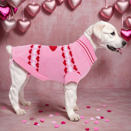 Topbuti Dog Sweater Turtleneck Pet Sweaters Winter Coat Apparel Warm Knitted Holiday Clothes for Cat and Puppy (Medium) - size: Medium