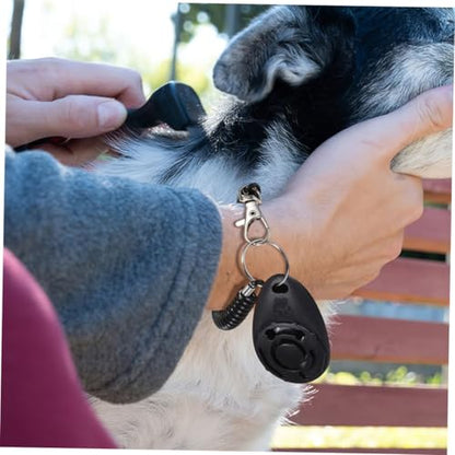 LIOOBO 2pcs Dog Training Clicker with Wrist Strap Portable Pet Behavior Training Tool for All Breeds Loud Sound Clickers for Dog