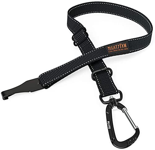 Mighty Paw Dog Seat Belt For Car - LATCH Compatible Adjustable Dog Seatbelt Harness for Small, Medium and Large Pets. Distraction Free Driving, Heavy-Duty Design with Aviation Grade Aluminum Carabiner - style: Latch Bar Attachment