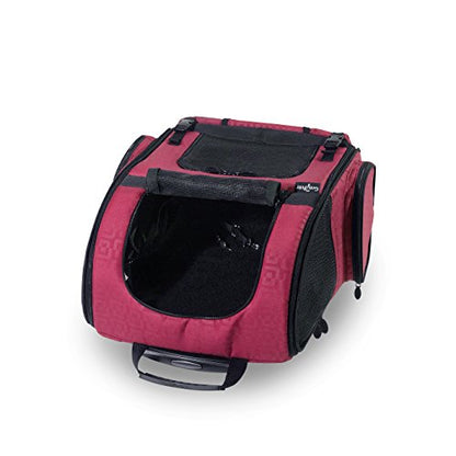 Gen7Pets Dog Carrier - Medium Red Roller Bag Pet Carrier - color: Red, size: 16.5"L x 10.5"W x 19.0"H