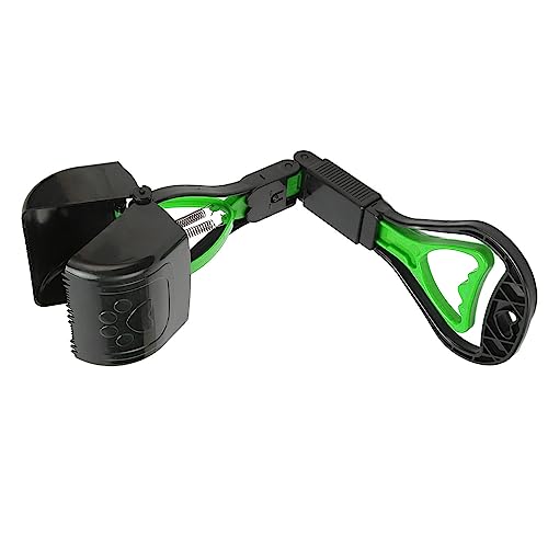 Pet Pooper Scooper Multipurpose Long Handle High Strength Folding Portable Dog Poop Scooper for Outdoor (Green)