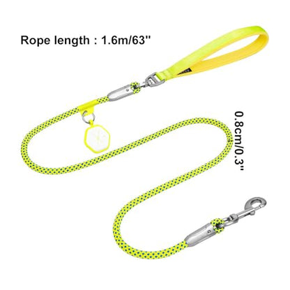 Dog Leash,Heavy Duty Dog Rope Lead with Soft Neoprene Padded Handle & 360° Swivel Clip for Medium Large Dogs (0.8cm*1.3/1.6m) - color: light green, size: 0.8*160cm