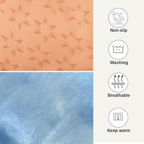 Blue Haze Pattern Pet Bed Mat for Dogs and Cats, Soft Washable Crate Pad with Non-Slip Bottom, Cozy Bed Cushion for Small Medium Large Pets, 24x36 Inch - size: Medium