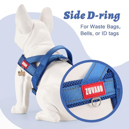 Lightweight Dog Harness for Small Dogs - No Choke Escape-Proof Soft Mesh Reflective Vest Harness with Padded Handle - Adjustable Chest, Lockable Quick Release Buckle Harness, Blue, S - color: Blue, size: Small