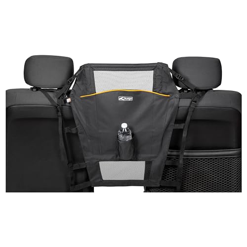 Kurgo Backseat Barrier for Dogs - Prevents Distracted Driving - Mesh Top for Visibility - Fits Cars with Fixed or Removable Headrests - Low Profile Design - Easy to Install & Remove