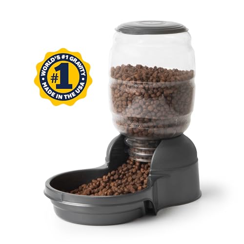 Petmate® Replendish® Automatic Dog Feeder Gravity Pet Treat Dispenser with Microban Antimicrobial Protection, Wide Mouth Bowl, 100% BPA Free - 5 lb - size: Medium