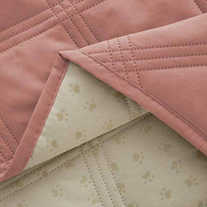 Ameritex Waterproof Dog Bed Cover Pet Blanket with Anti-Slip Back for Furniture Bed Couch Sofa - color: Lightpink, size: 30x60 Inch (Pack of 1)