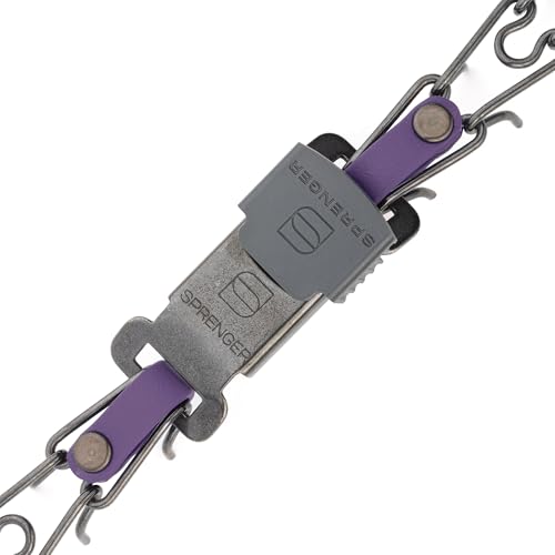 Herm Sprenger Black Stainless Steel Dog Collar with Quick Release ClicLock Buckle and Biothane Insert Training Collar Made in Germany (Violet Purple, 16in x 2.25mm(Neck Size up to 13-14in)) - color: Violet Purple, size: 16in x 2.25mm(neck size up to 13-14