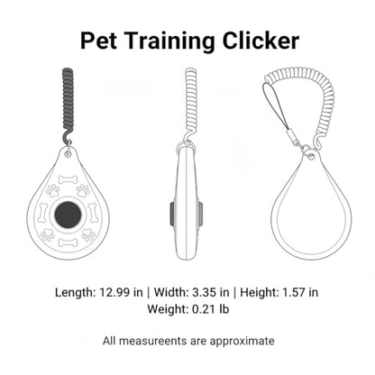 Dog Training Clicker with Wrist Strap - Ergonomic Mechanical Sound Signal for Obedience & Trick Training, Durable PP Plastic (1 Pack) - color: Yellow