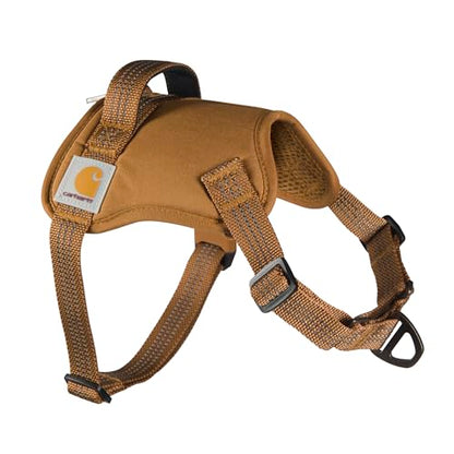 Carhartt Nylon Duck No Pull Dog Harness, Fully Adjustable Dog Harness with Quick Control Handle and Reflective Accents, Carhartt Brown, Small - color: Carhartt Brown, size: Small