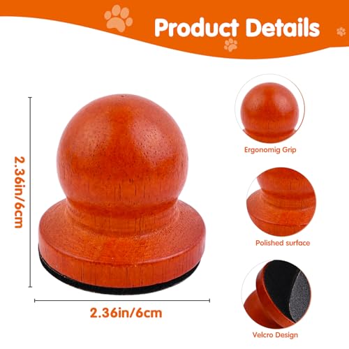 Dog Nail File Dog Scratch Board for Nails Wooden Handicraft Cat Dog Nail Scratch Pad with 4 Pcs Replaceable Sandpaper Dog Trainning Accessories Stress Free Nail Filing for Dogs(Caramel) - color: Caramel