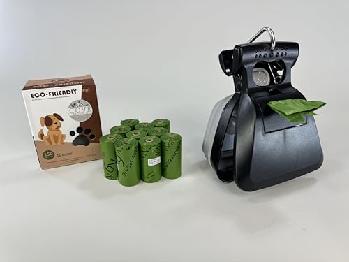 Pet Genie Waste Management Kit - Includes Tall Waste Scoop & Portable Clamshell Scoop with Bag Dispenser for Effortless Pet Waste Cleanup|Double Bagging Options | Efficient Pet Waste Disposal System. - size: Basic