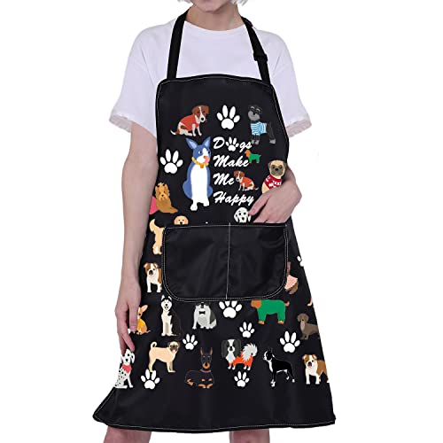 CMNIM Cute Dog Grooming Apron - Waterproof & Perfect for Trainers & Groomers - color: Dog Apron